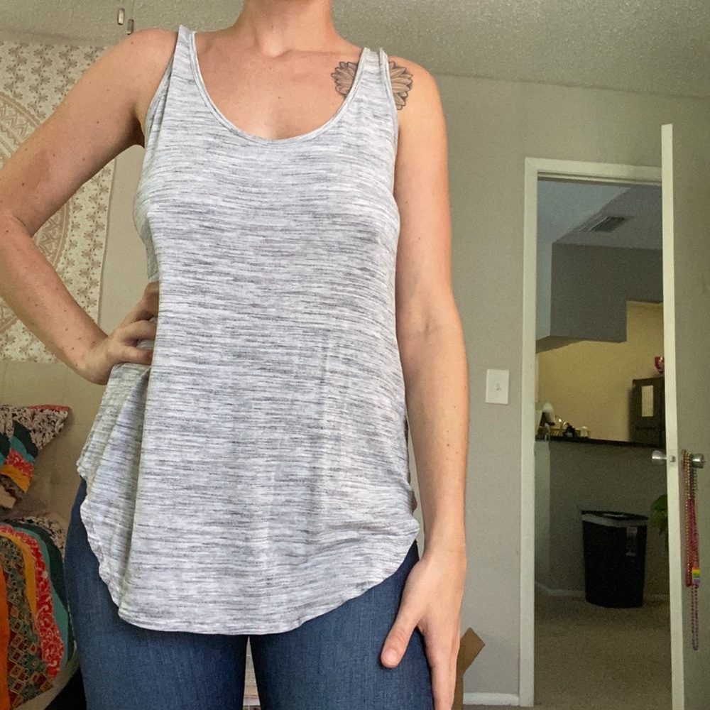 Size small long grey comfy tank top